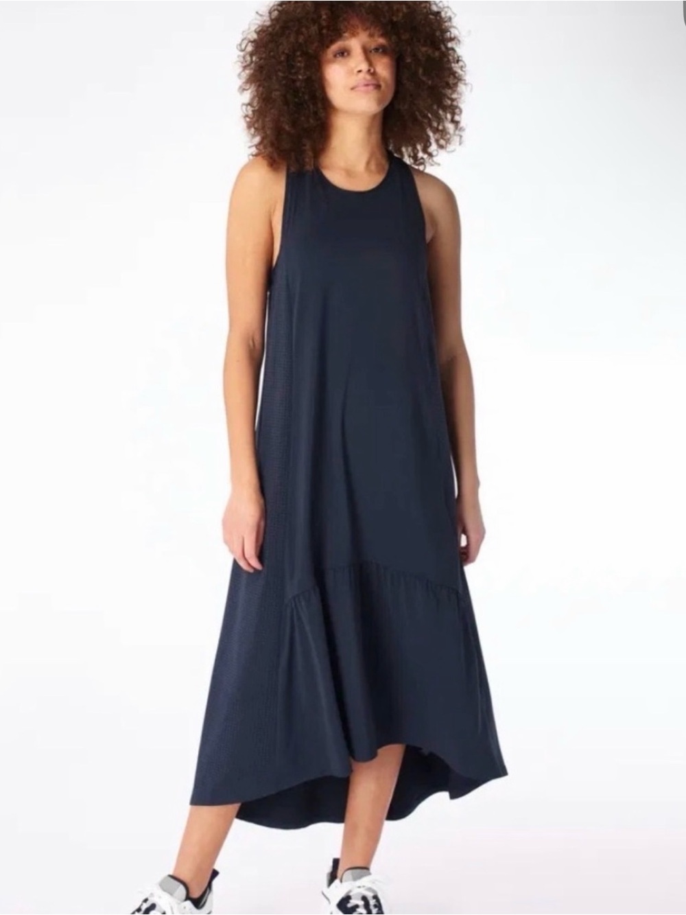 Sweaty Betty Navy Explorer Ace Sleeveless MIDI Dress